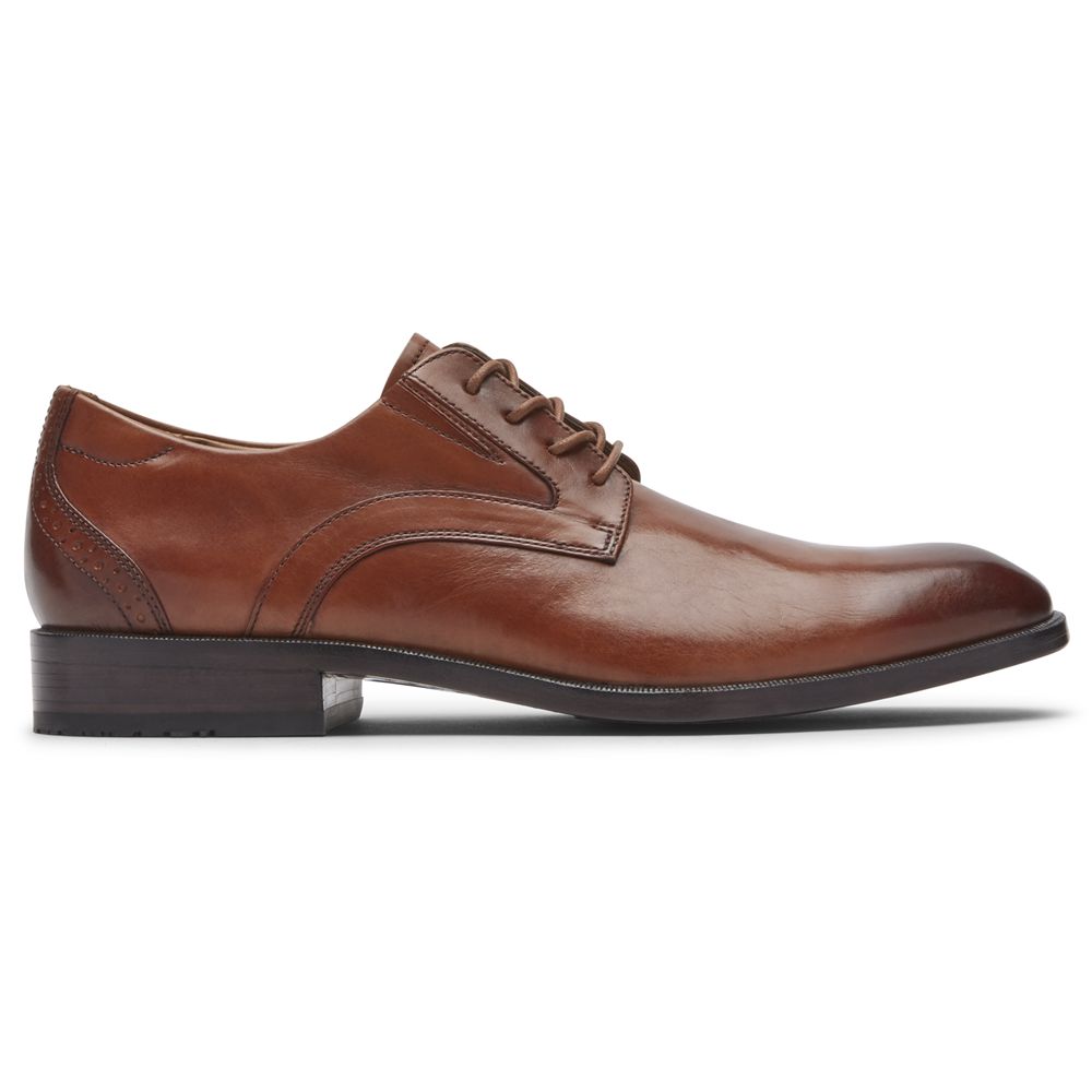 Scarpe Oxford Rockport Uomo - Total Motion Office Plain Toe - Marroni - SDKCGZQ-78